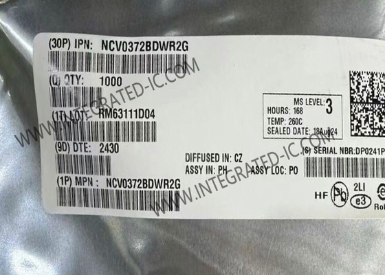 NCV0372BDWR2G 統合回路チップ 0V から 14V 1.4MHz 動作増幅器