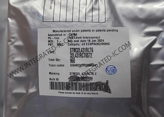 STM32L431RCT6 マイクロコントローラ MCU 80MHz 32ビット シングルコア マイクロコントローラ IC LQFP64