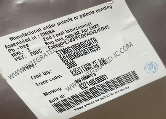 STM8S105K6U3ATR マイクロコントローラー MCU 16MHz メインストリーム アクセスライン 8-ビット STM8S MCU 32-UFQFN