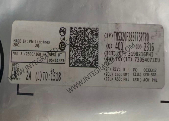 マイクロコントローラー MCU TMS320F28377SPTPQ 自動車機能安全 32 ビットシングルコア 200MHz 1MB マイクロコントローラー