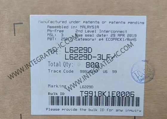 L6229D 統合回路チップ DMOS ドライバ 3相ブラシなし直流モータードライバ SOIC24