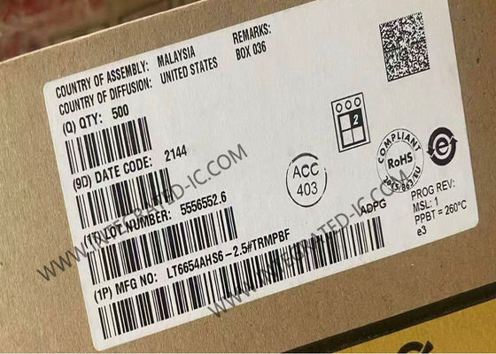 LT6654AHS6-2.5 集積回路チップ 精密 広範囲供給 高出力ドライブ 低騒音参照