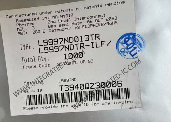 L9997ND013TR 集積回路チップ デュアルハーフブリッジ SOIC20 ドライバ モータードライバ