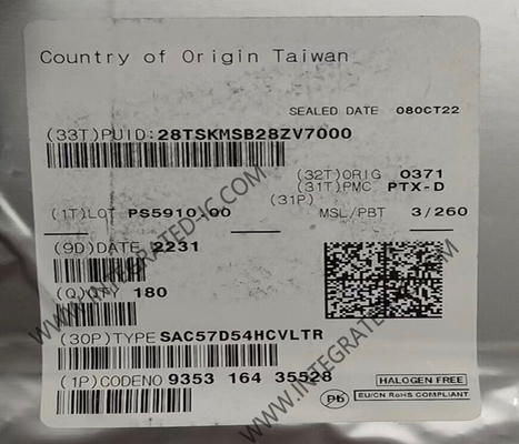 マイクロコントローラーMCU SAC57D54HCVLTR 3.15Vから5.5V 32ビット3コア組み込みMCU