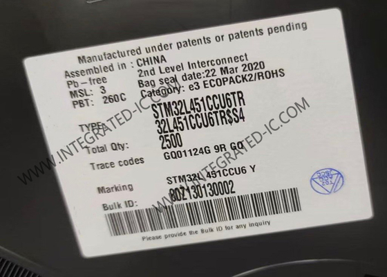 マイクロコントローラ MCU STM32L451CCU6TR シングルコア 256KB マイクロコントローラIC