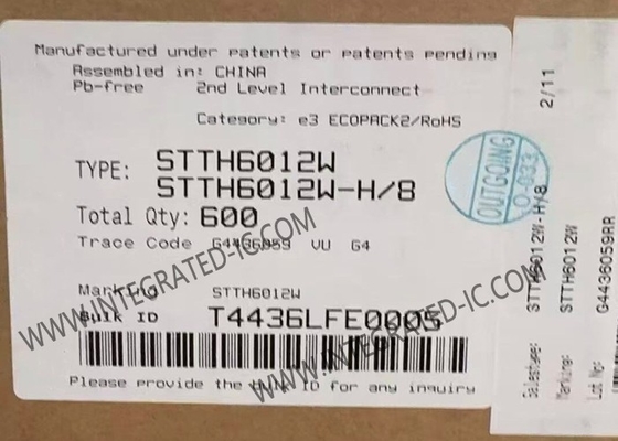 STTH6012W 集積回路チップ 1200V 60A 超高速高電圧ダイオード DO-247-2