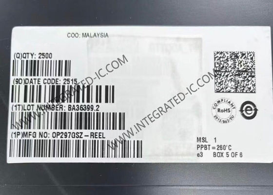 OP297GSZ 集積回路チップ 低バイアス電流 高精度デュアルチャネルオペアンプ