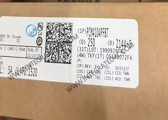 PCM4104PFBT 集積回路チップ 118dB オーディオ DAC 24ビット デジタル-アナログコンバータ