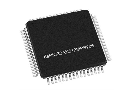 DSPIC33AK512MPS206-I/PT マイクロコントローラー MCU 200MHz 32ビットシングルコア DSC TQFP64