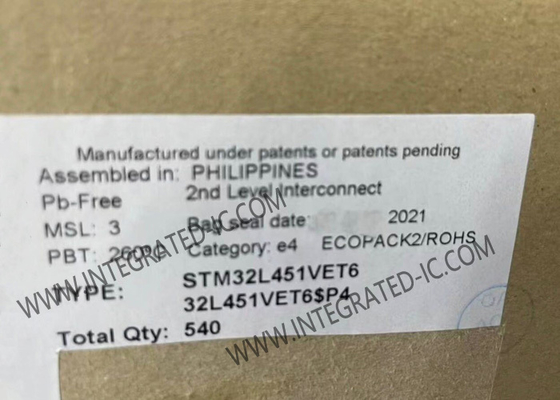 マイクロ制御回路MCU STM32L451VET6超低力の腕の皮質M4のマイクロ制御回路