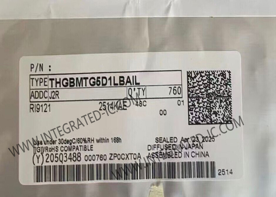 集積回路の破片THGBMTG5D1LBAIL 400MB/sの記憶IC 153-WFBGAパッケージ
