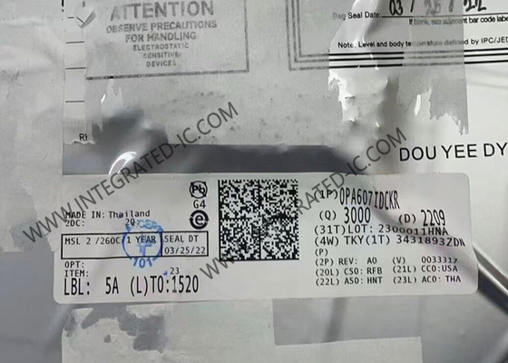 OPA607IDCKR 集積回路チップ 50MHz コストセンシティブなシステムのための低功率 CMOS 動作増幅器