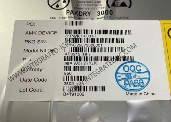 AP6212 BT IC 高度に統合されたシングルバンド Wi-Fi 11b/g/n と BT 5.4 モジュール QFN-44