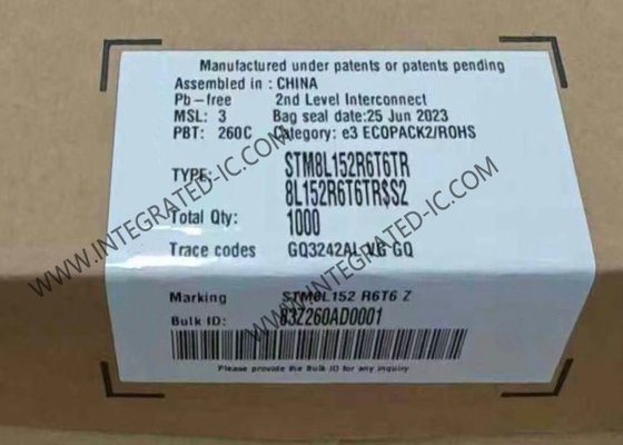 STM8L152R6T6TR マイクロコントローラ MCU 超低電源 8 ビット 16MHz STM8L マイクロコントローラ 64-LQFP