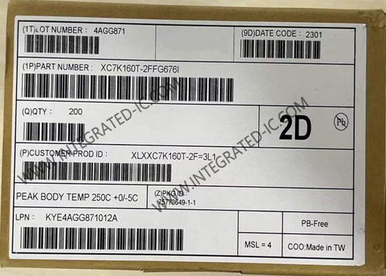 XC7K160T-2FFG676I 12.5 Gb フィールド プログラム可能なゲート アレイ IC 表面マウント