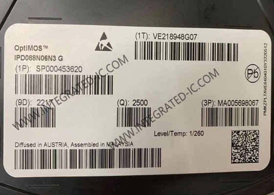 IPD088N06N3G 集積回路チップ 60V 50A Nチャネル シングルMOSFETトランジスタ TO-252-3