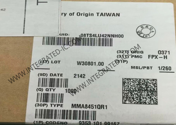 MMA8451QR1 センサーIC スマート低電源3軸デジタル加速器 16-VFQFN