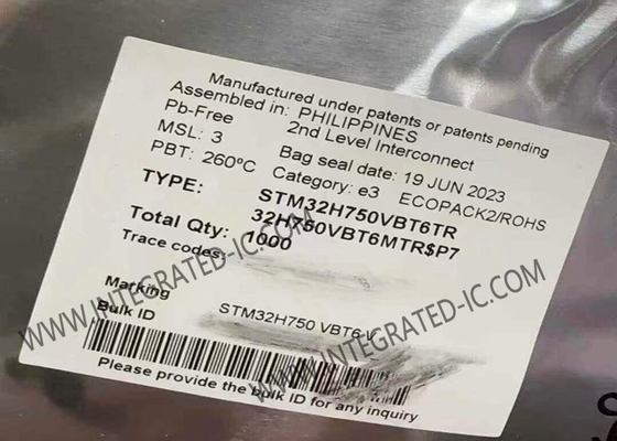 STM32H750VBT6TR マイクロコントローラー MCU 32ビット マイクロコントローラー 480MHz STM32H7シリーズ MCU