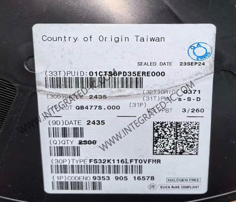 FS32K116LFT0VFMR マイクロコントローラー MCU 32ビット 48MHz ARM Cortex-M0+ S32K マイクロコントローラー