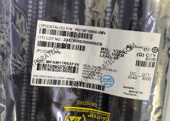 PIC16F18856-I/MV 	マイクロコントローラ MCU 32MHz 8ビットマイクロコントローラIC PIC XLP 16F MCU