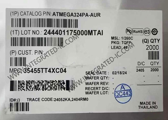 ATMEGA324PA-AUR マイクロコントローラー MCU 8ビット 20MHz 32KB フラッシュ AVR マイクロコントローラー 44-TQFP