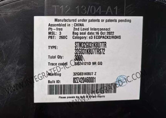 STM32G031K8U7TR マイクロコントローラー MCU 高性能アームコーテックス-M0+ 32ビット メインストリーム MCU