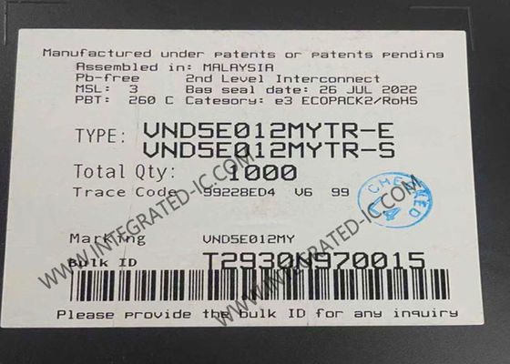 VND5E012MYTR 集積回路チップ 52A ダブルチャネル ハイサイドドライバー PowerSSO-36