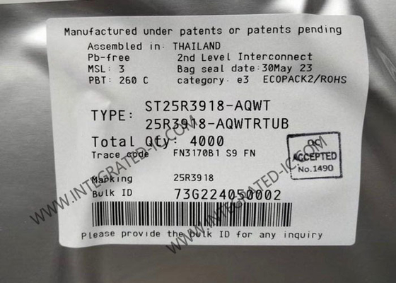 ST25R3918-AQWT 統合回路チップ 多目的NFCトランシーバー