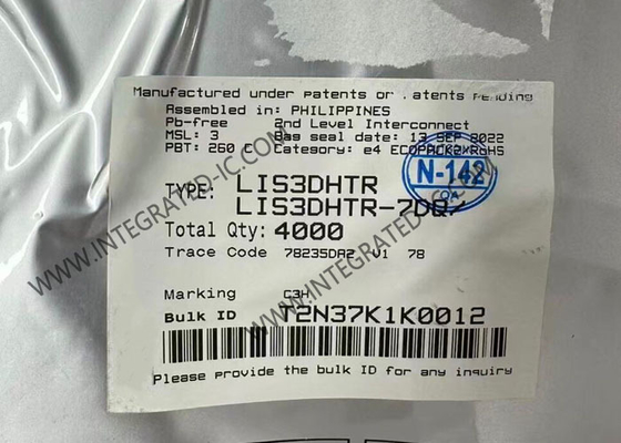 LIS3DHTR センサーIC 超低功率 高性能3軸加速計
