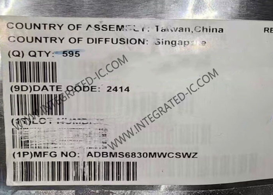 統合回路チップ ADBMS6830MWCSWZ 16チャネル多細胞電池モニター