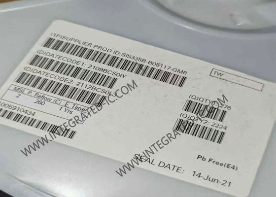 SI5335B-B05117-GMR 200MHz 4チャネルクロックジェネレーターIC 低ジッター 精密タイムリング