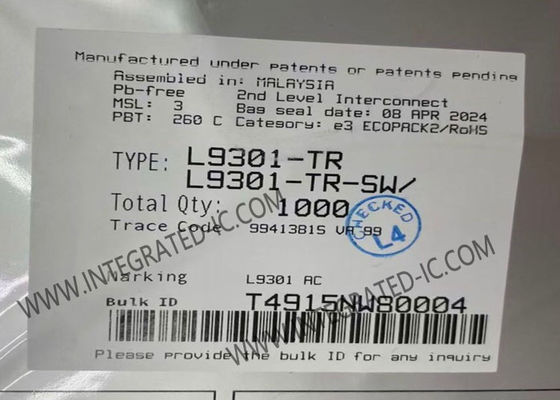 L9301-TR 自動車オクトル低サイドドライバー 統合回路チップ 8 ドライバー 8 出力 2.2 A 出力電流 PowerSSO-36 パッケージ