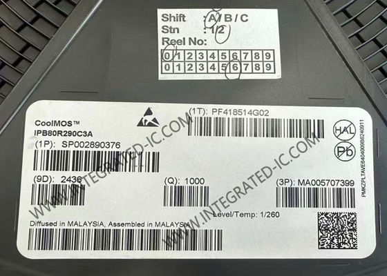 統合回路チップ IPB80R290C3A 11A 10V 強化単電源トランジスタ