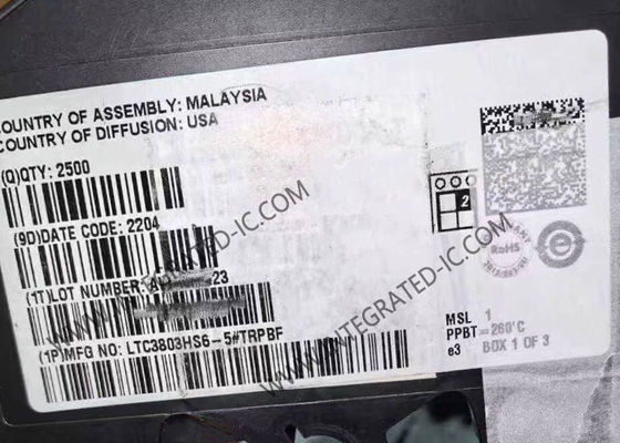 LTC3803HS6-5 統合回路チップ フライバックコントローラ 200kHz周波数 4Vから8.1Vの電源電圧と -40°Cから150°Cの動作温度