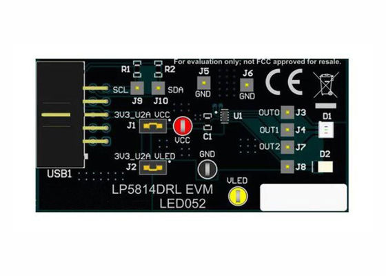LP5814DRLEVM 組み込みソリューション LP5814 4チャンネル RGBW LEDドライバ評価モジュール