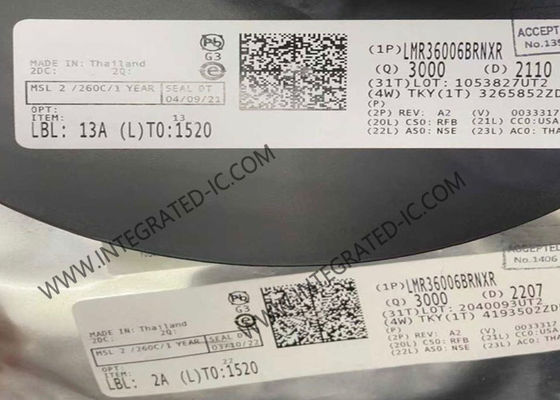 LMR36006BRNXR 集積回路チップ同期降圧コンバータ、0.6A 出力電流、1 MHz スイッチング周波数、4.2V ～ 60V 入力電圧