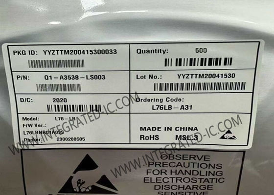 L76LB-A31 ワイヤレス通信 GNSS モジュール 2.8V～4.3V、33 トラッキングチャンネル、99 取得チャンネル