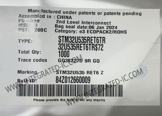 STM32U535RET6 マイクロコントローラー MCU 超低電力 FPU アームコーテックス-M33 MCU トラストゾーン