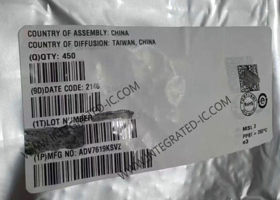 ADV7619KSVZ HDMIレシーバー集積回路チップ 3GHz 2チャンネル HDMI 1.4a 高解像度マルチメディアインターフェース