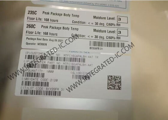 MTFC16GAPALBH-AATメモリICチップ 16GB eMMC 5.1メモリIC TFBGA-153 パッケージ