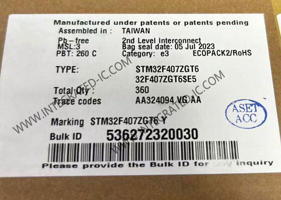 1MB抜け目がない集積回路の破片STM32F407ZGT6の32ビット単心のマイクロ制御回路