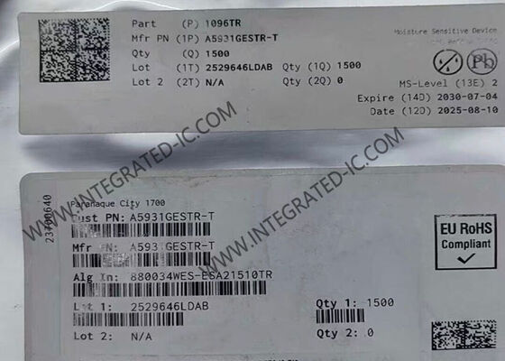 統合回路チップ A5931GESTR-1-T 3A 多相モータードライバー QFN24