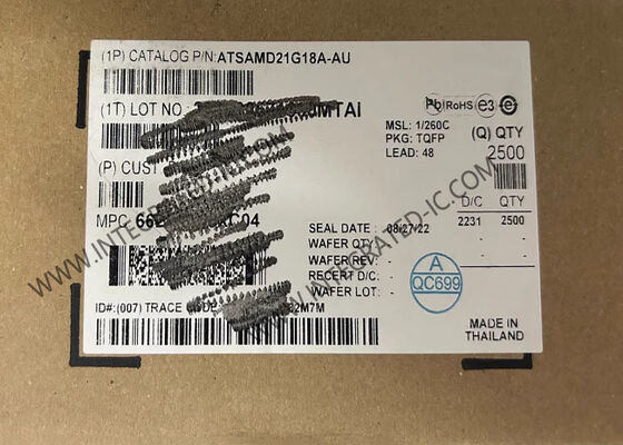 ATSAMD21G18A-AU マイクロコントローラー MCU 48MHz 高性能32ビット 256kBのフラッシュと32kBのSRAM