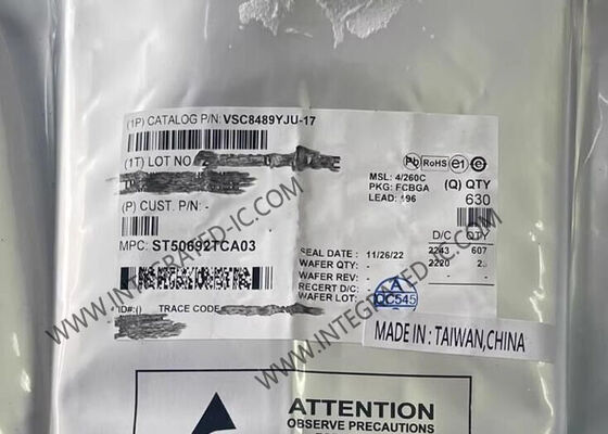 イーサネットIC VSC8489YJU-17 デュアルチャンネル SerDes PHY イーサネットトランシーバー FCCSP-196