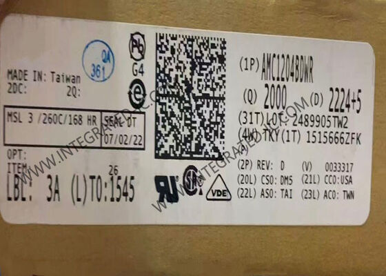 AMC1204BDWR 20MHz 絶縁デルタシグマ変調器集積回路チップ、SOIC16パッケージで1200 VPEAKおよび15 kV/µs過渡イミュニティ