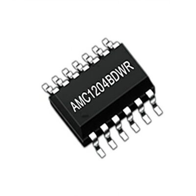 AMC1204BDWR 20MHz 絶縁デルタシグマ変調器集積回路チップ、SOIC16パッケージで1200 VPEAKおよび15 kV/µs過渡イミュニティ