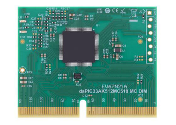 EV67N21A 組み込みソリューション DSPIC33AK512MC510 モーター制御ダブルインラインモジュール