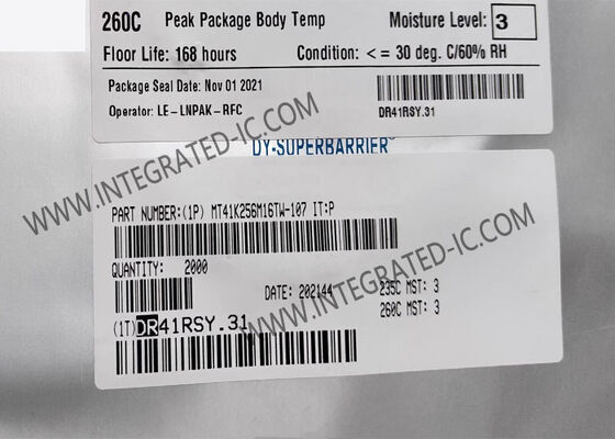 MT41K256M16TW-107 IT:P 4 Gbit DDR3L SDRAMメモリICチップ 933 MHz速度と256 M x 16 組織 FBGA96 パッケージ