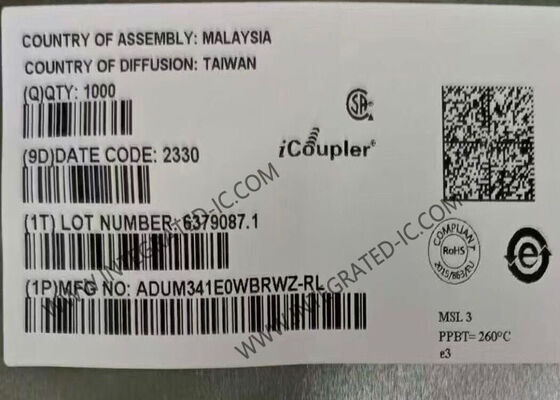 ADUM341E0WBRWZ 4チャンネル車載デジタルアイソレータIC、5700Vrms絶縁