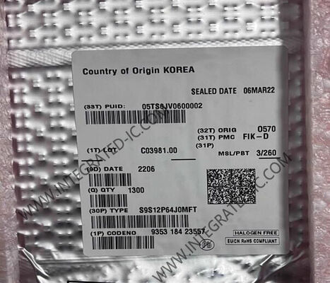 S9S12P64J0MFT 32MHz 16ビット HCS12 マイクロコントローラー MCU、64 kB フラッシュメモリ搭載、自動車用途向け